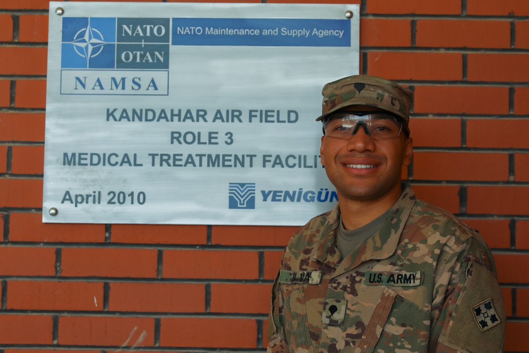 Spc. Daimon Silva, medical logistics specialist, Kandahar Airfield, Afghanistan.