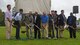 Leadership from Team Shaw and the local community perform the ground breaking-ceremony to officially open Sumter Shaw Park in Sumter, S.C., May 28, 2018.