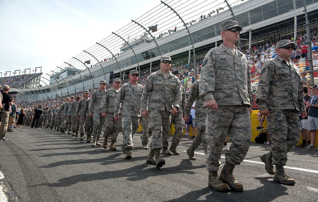 Team Seymour Airmen honored during NASCAR race