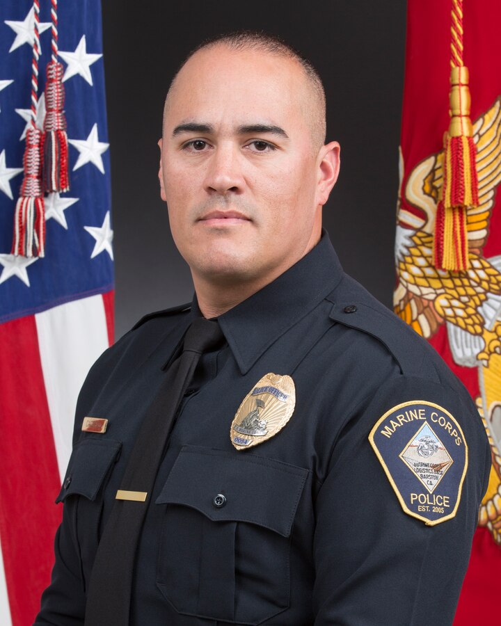 Officer Jose Caceres, with the Marine Corps Police Department aboard MCLB Barstow, was presented with an Everyday Hero Award by Assemblyman Jay Olbernolte, California's 33rd Assembly District, on May 3.