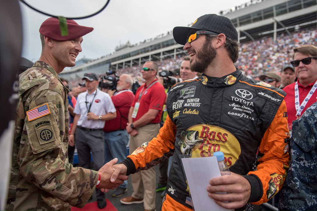 Team Seymour Airmen honored during NASCAR race