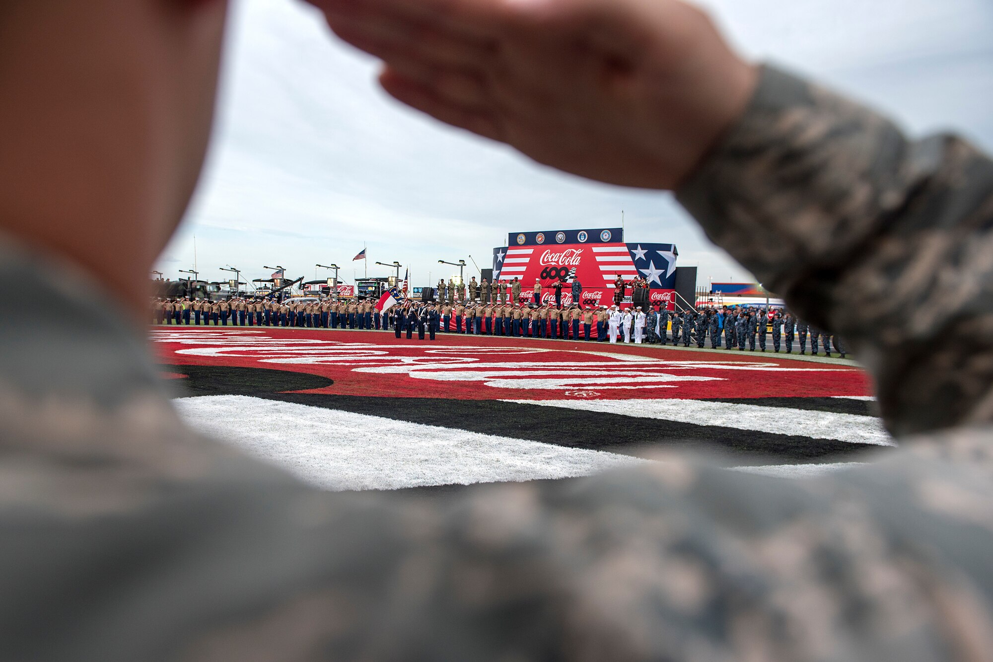Team Seymour Airmen honored during NASCAR race