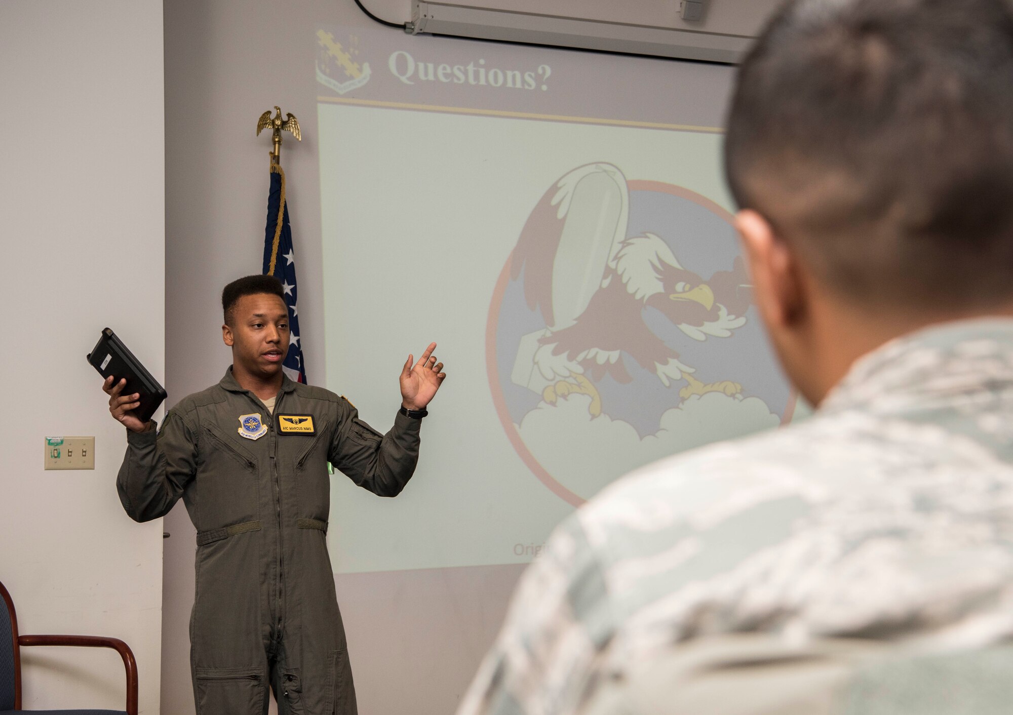 The 126th Air Refueling Wing, 906th Air Refueling Squadron and the 375th Air Mobility Wing hosted a KC-135 Stratotanker orientation flight with Scott Air Force Base’s honorary commanders May 22, 2018, at Scott AFB, Illinois. They were able to witness an aerial refueling and a tour of the St. Louis Arch by a total force crew. “[It was] great to demonstrate our capabilities to those from the local community who partner with us and support our families,” said Lt. Col. Christopher Schlachter Sr., 906th ARS commander. (U.S. Air Force photo by Senior Airman Melissa Estevez)