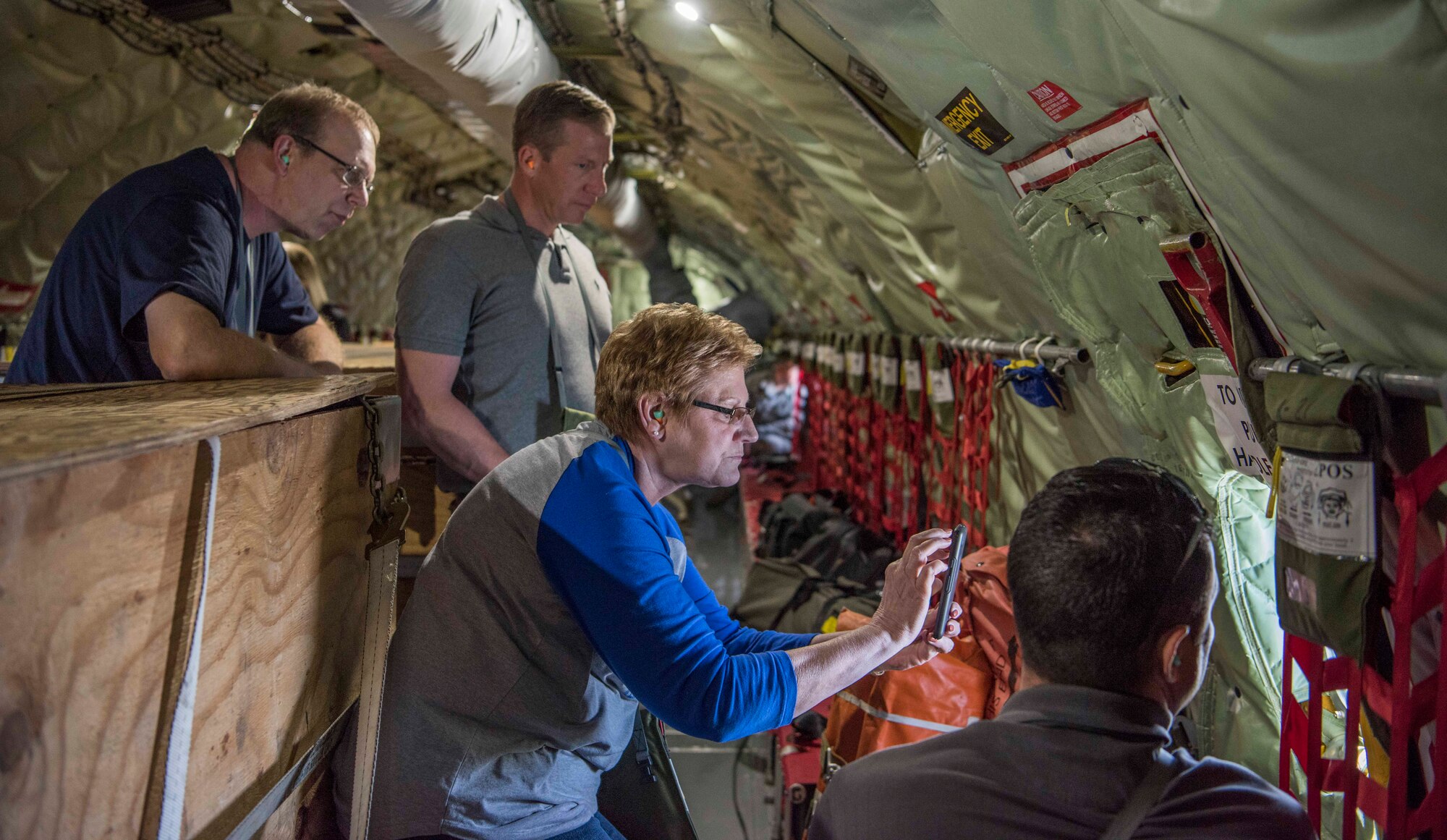 The 126th Air Refueling Wing, 906th Air Refueling Squadron and the 375th Air Mobility Wing hosted a KC-135 Stratotanker orientation flight with Scott Air Force Base’s honorary commanders May 22, 2018, at Scott AFB, Illinois. They were able to witness an aerial refueling and a tour of the St. Louis Arch by a total force crew. “[It was] great to demonstrate our capabilities to those from the local community who partner with us and support our families,” said Lt. Col. Christopher Schlachter Sr., 906th ARS commander. (U.S. Air Force photo by Senior Airman Melissa Estevez)