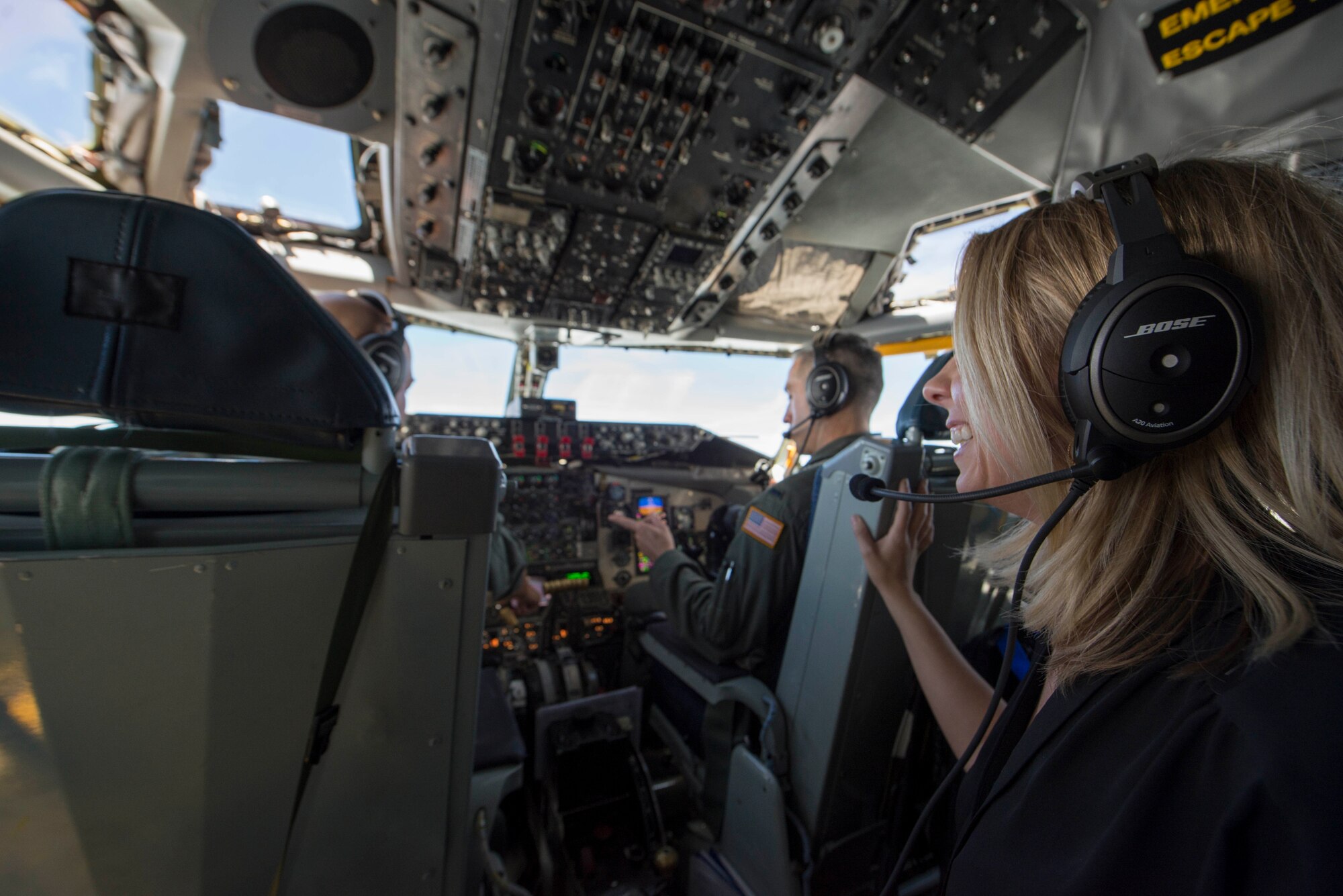 The 126th Air Refueling Wing, 906th Air Refueling Squadron and the 375th Air Mobility Wing hosted a KC-135 Stratotanker orientation flight with Scott Air Force Base’s honorary commanders May 22, 2018, at Scott AFB, Illinois. They were able to witness an aerial refueling and a tour of the St. Louis Arch by a total force crew. “[It was] great to demonstrate our capabilities to those from the local community who partner with us and support our families,” said Lt. Col. Christopher Schlachter Sr., 906th ARS commander. (U.S. Air Force photo by Senior Airman Melissa Estevez)