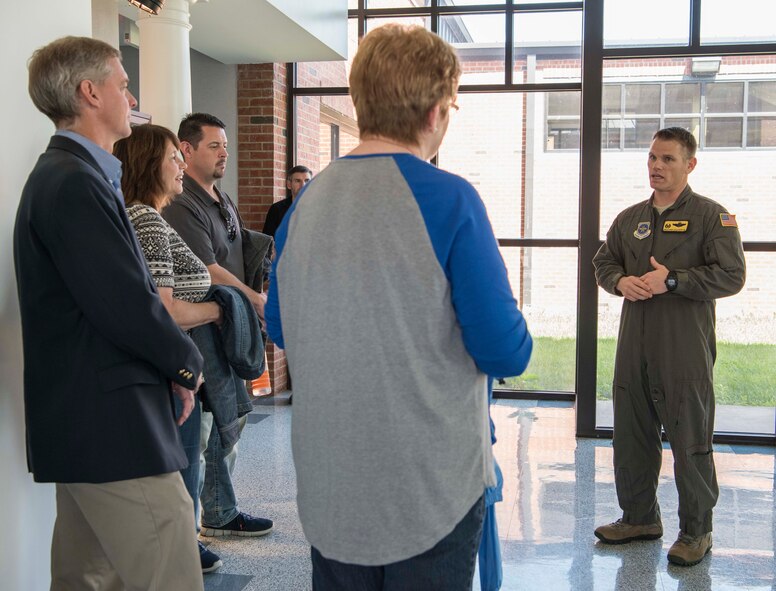 The 126th Air Refueling Wing, 906th Air Refueling Squadron and the 375th Air Mobility Wing hosted a KC-135 Stratotanker orientation flight with Scott Air Force Base’s honorary commanders May 22, 2018, at Scott AFB, Illinois. They were able to witness an aerial refueling and a tour of the St. Louis Arch by a total force crew. “[It was] great to demonstrate our capabilities to those from the local community who partner with us and support our families,” said Lt. Col. Christopher Schlachter Sr., 906th ARS commander. (U.S. Air Force photo by Senior Airman Melissa Estevez)