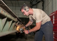 As a full-time federal technician, Hance works at the Allied Trades portion of the Combined Support Maintenance Shop and restores, refits and repairs equipment used by the National Guard.