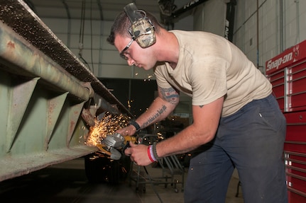 As a full-time federal technician, Hance works at the Allied Trades portion of the Combined Support Maintenance Shop and restores, refits and repairs equipment used by the National Guard.