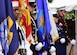 U.S. service members present the colors during a Memorial Day wreath-laying ceremony at Hampton National Cemetery in Hampton, Virginia, May 28, 2018. The ceremony paid tribute to fallen service members who made the ultimate sacrifice for the nation. (U.S. Air Force photo by Airman 1st Class Monica Roybal)