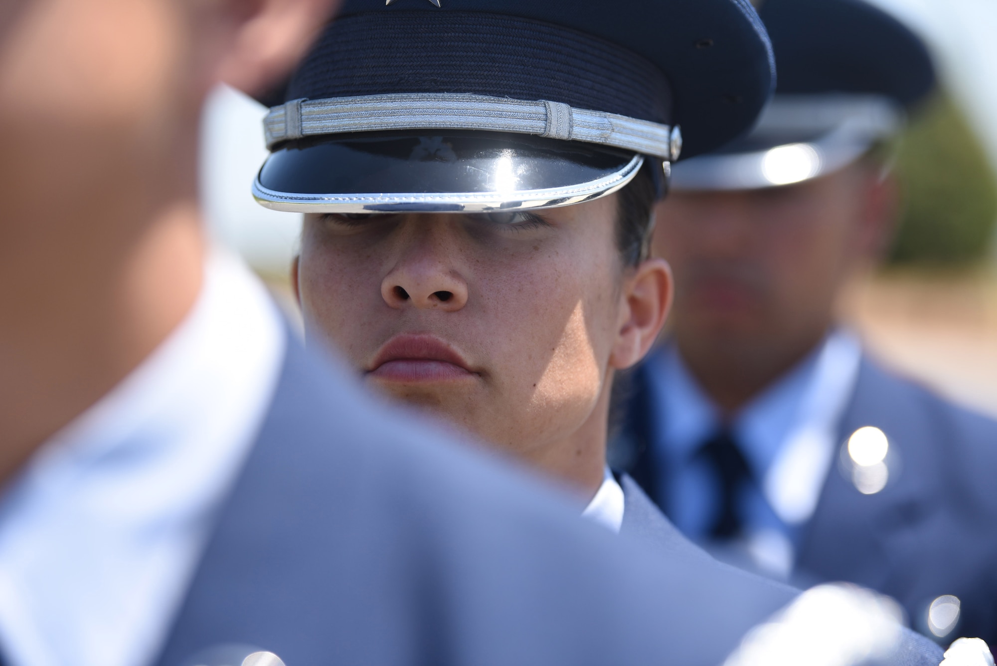 U.S. Air Force Staff Sgt. Myrriah I. Covarrubias, Travis Air Force Base Honor Guard instructor assistant, performs ceremonial movements May 22, 2018 at the Sacramento Valley National Cemetery, Calif. Travis’ Honor Guard covers 45,000 sq. miles to include four National Commentaries, two VA’s and every private resting area between. (U.S. Air Force photo by Airman 1st Class Jonathon D. A. Carnell)