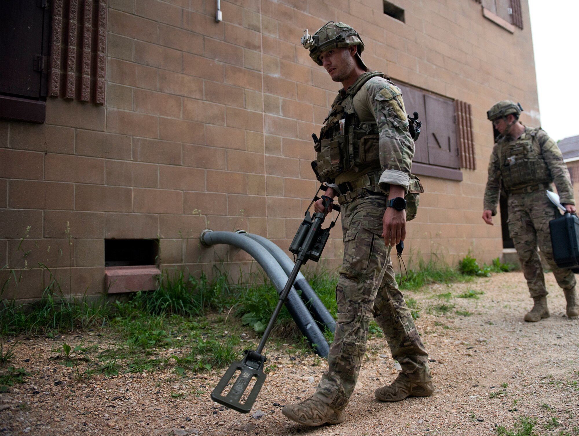 U.S. Air Force Explosive Ordnance Disposal technicians participate in the Full Spectrum EOD Warrior Challenge