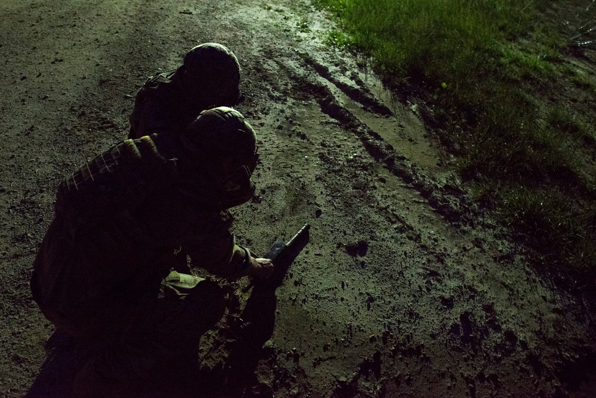 U.S. Air Force Explosive Ordnance Disposal technicians participate in the Full Spectrum EOD Warrior Challenge