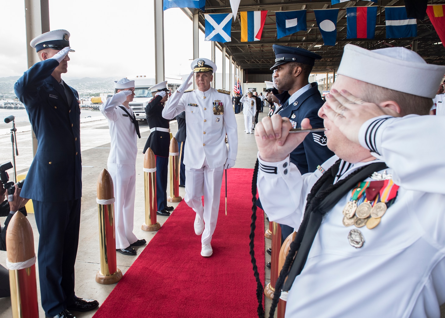 Adm. Davidson Piped Aboard as 25th Commander, U.S. Indo-Pacific Command