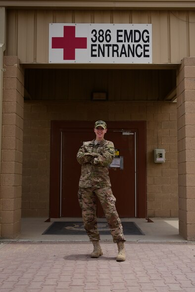 Staff Sgt. Laura Ibanez, 386th Expeditionary Medical Group public health technician, was one of 40 Airmen selected this year for the Nurse Enlisted Commissioning Program. NECP offers Airmen the opportunity to earn a baccalaureate degree in nursing at a college or university with an Air Force Reserve Officer Training Corps detachment or a college or university with a "cross-town agreement." Applicants who are accepted are required to attend school year-round in a resident-based program for up to 24 consecutive calendar months, where they are required to complete classes, in-residence training, and ROTC requirements. (U.S. Air Force photo by Staff Sgt. Christopher Stoltz)