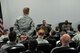 A noncommissioned officer asks a question during a panel of senior noncommissioned officers at the second annual Atlantic Stripe Conference that was held at the U.S. Air Forces in Europe and Air Forces Africa conference room on Ramstein Air Base, Germany, May 17, 2018. The conference aimed at deliberately developing junior NCOs who show potential to lead at higher levels. (U.S. Air Force photo by Airman 1st Class D. Blake Browning)