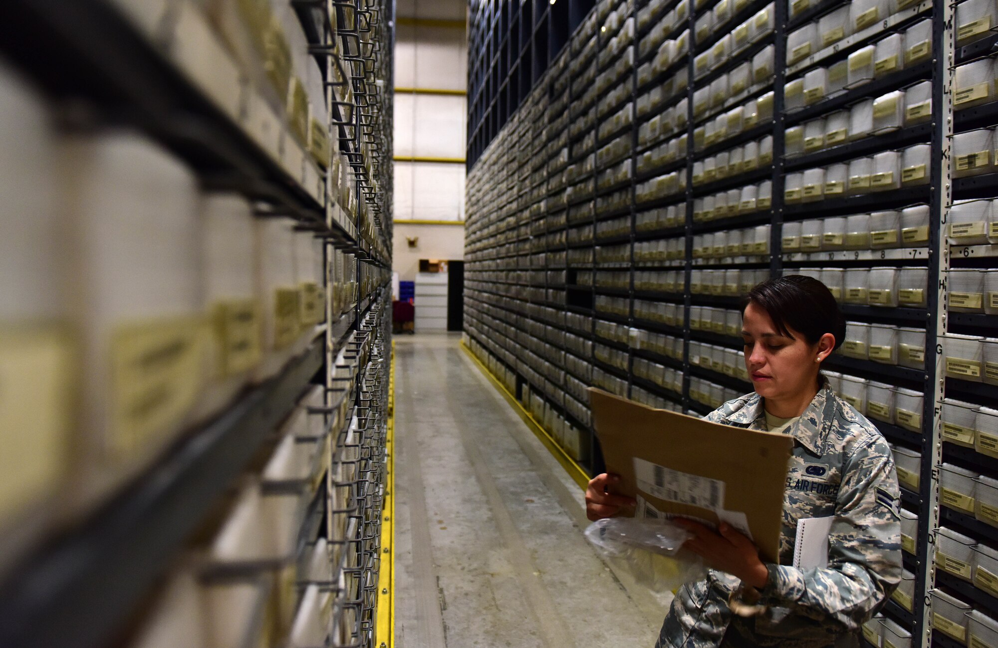Seven materiel management Airmen from Scott Air Force Base, Illinois, visited the 509th Logistics Readiness Squadron at Whiteman AFB this month as part of a two-day Airman exchange program.