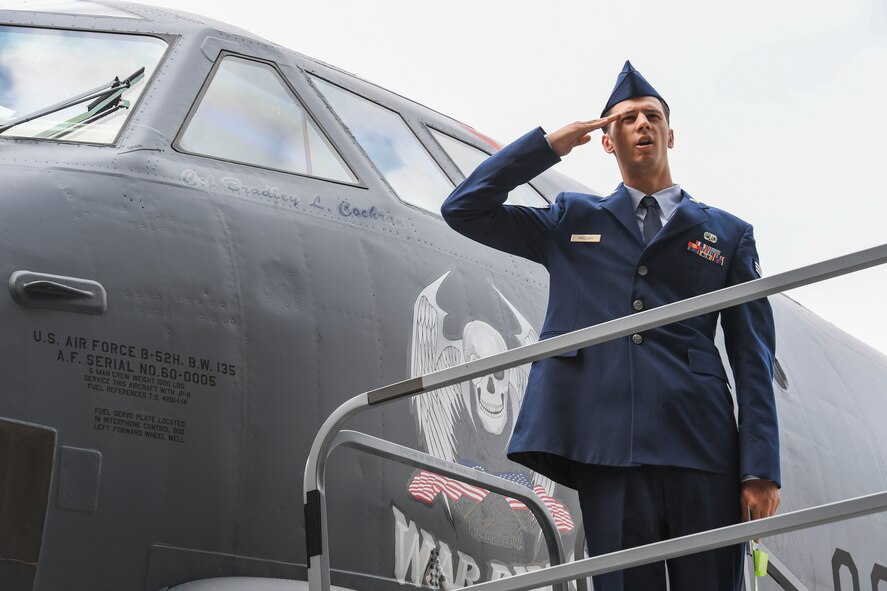 Team Minot welcomed the new 5th BW commander, Col. Bradley Cochran, at Minot Air Force Base, North Dakota, May 31, 2018.