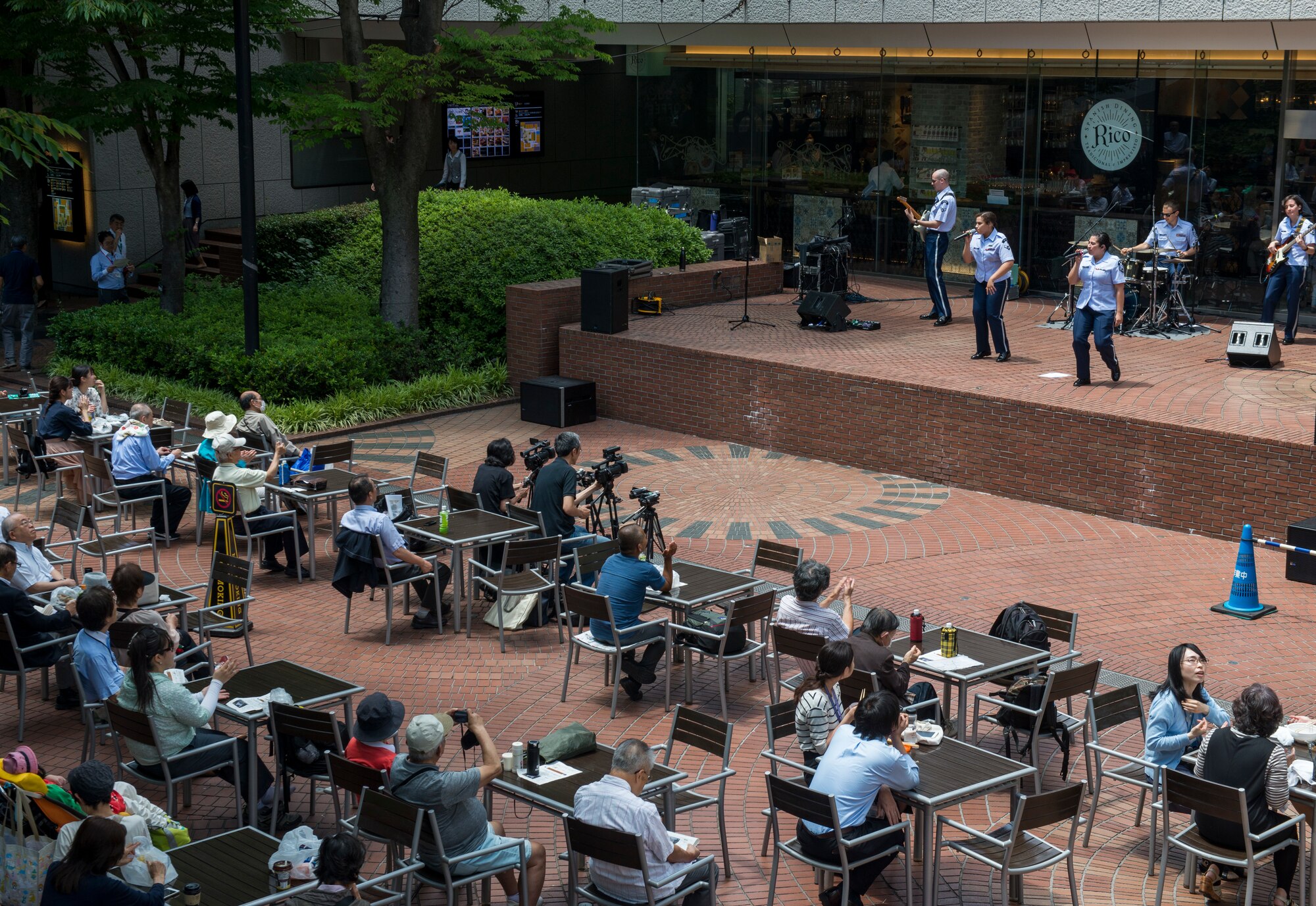 The U.S. Air Force Band of the Pacific-Asia ensemble Final Approach performs