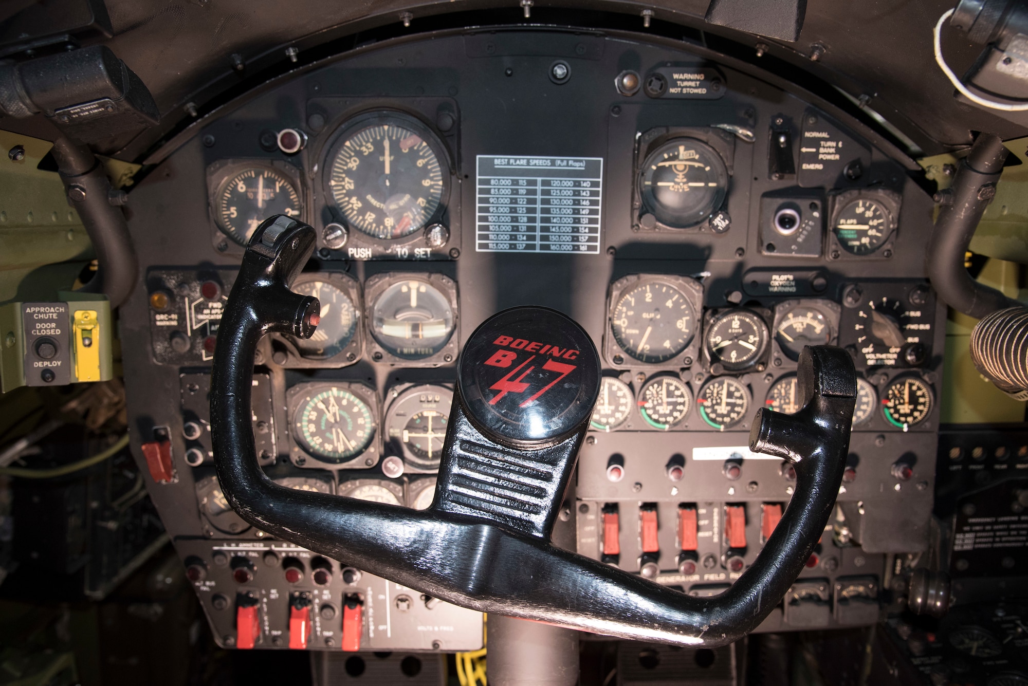 DAYTON, Ohio -- Boeing RB-47H Stratojet co-pilot controls at the National Museum of the United States Air Force. (U.S. Air Force photo by Ken LaRock)