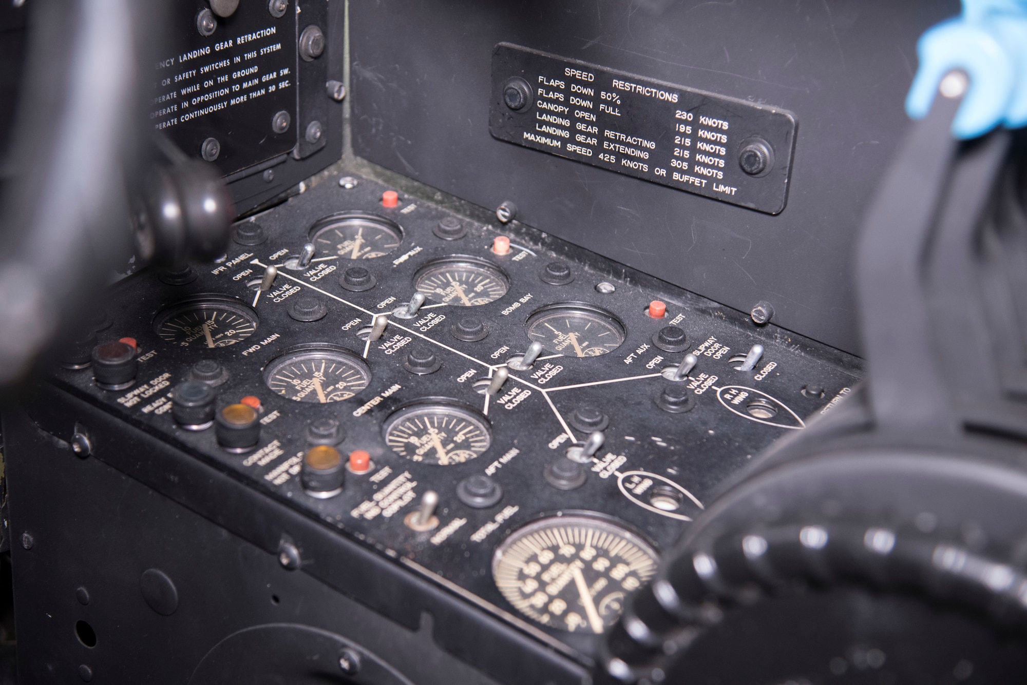 DAYTON, Ohio -- Boeing RB-47H Stratojet co-pilot controls at the National Museum of the United States Air Force. (U.S. Air Force photo by Ken LaRock)