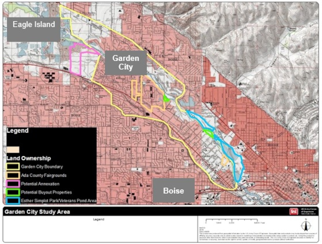 Figure 1: mapped Location of Garden City, Idaho