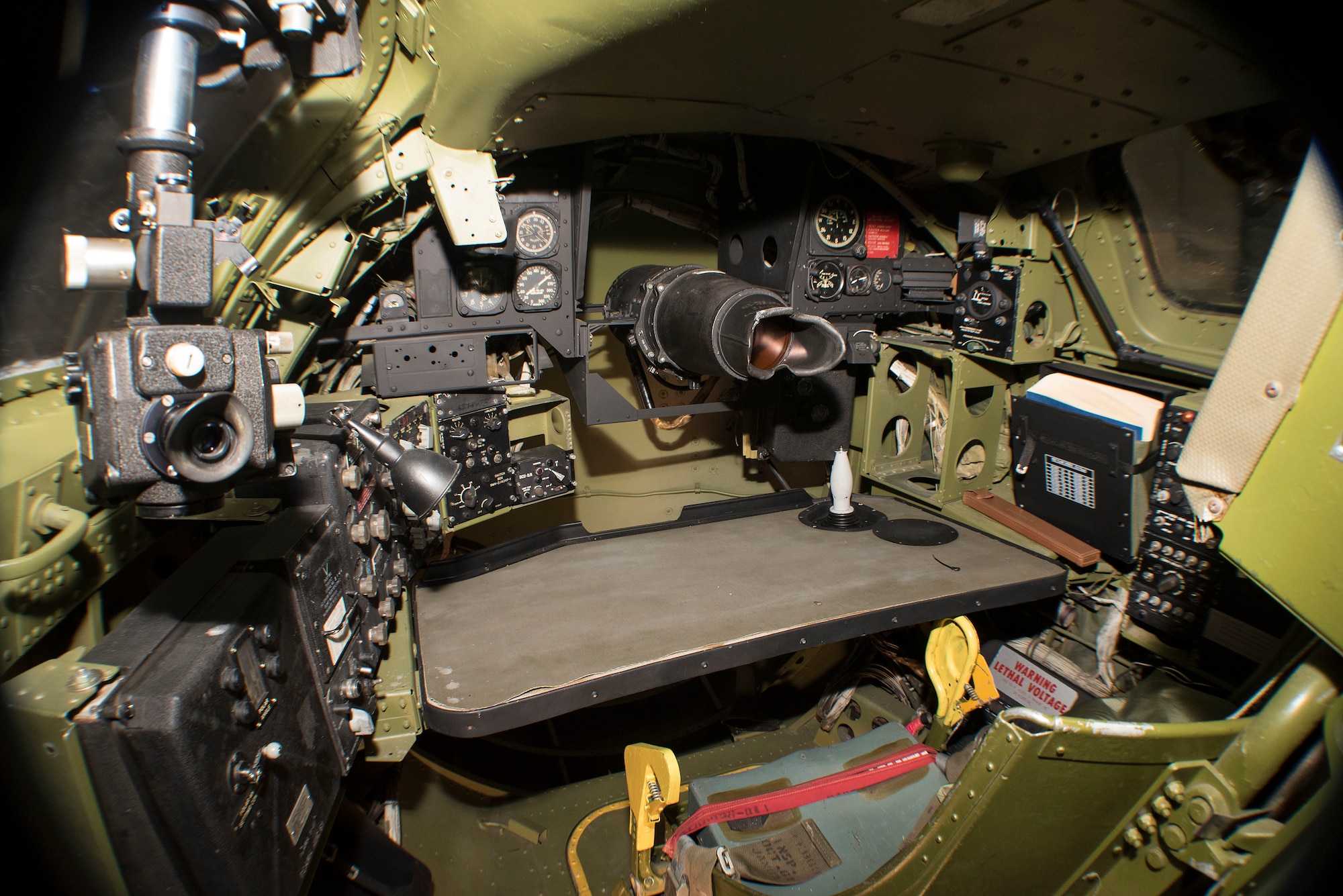 DAYTON, Ohio -- Boeing RB-47H Stratojet navigator controls at the National Museum of the United States Air Force. (U.S. Air Force photo by Ken LaRock)