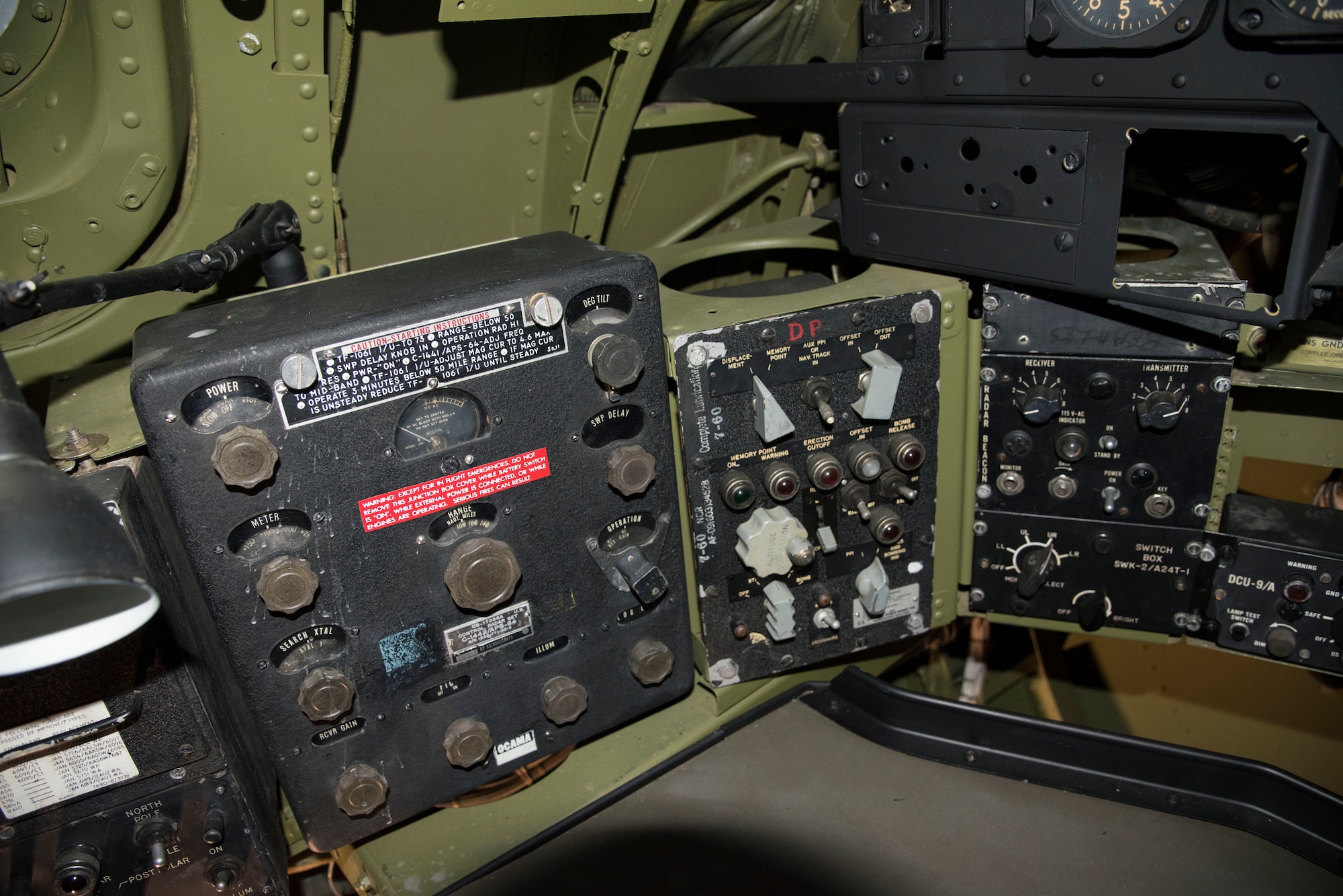 DAYTON, Ohio -- Boeing RB-47H Stratojet navigator controls at the National Museum of the United States Air Force. (U.S. Air Force photo by Ken LaRock)