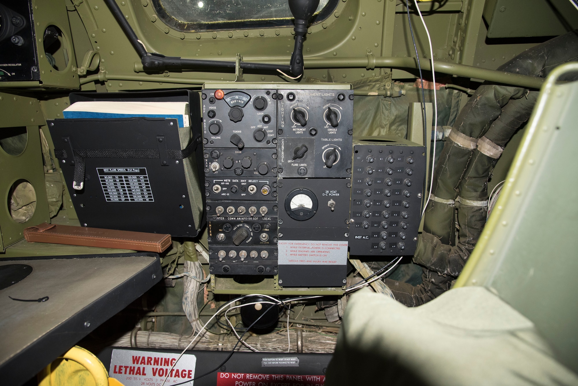 DAYTON, Ohio -- Boeing RB-47H Stratojet navigator controls at the National Museum of the United States Air Force. (U.S. Air Force photo by Ken LaRock)