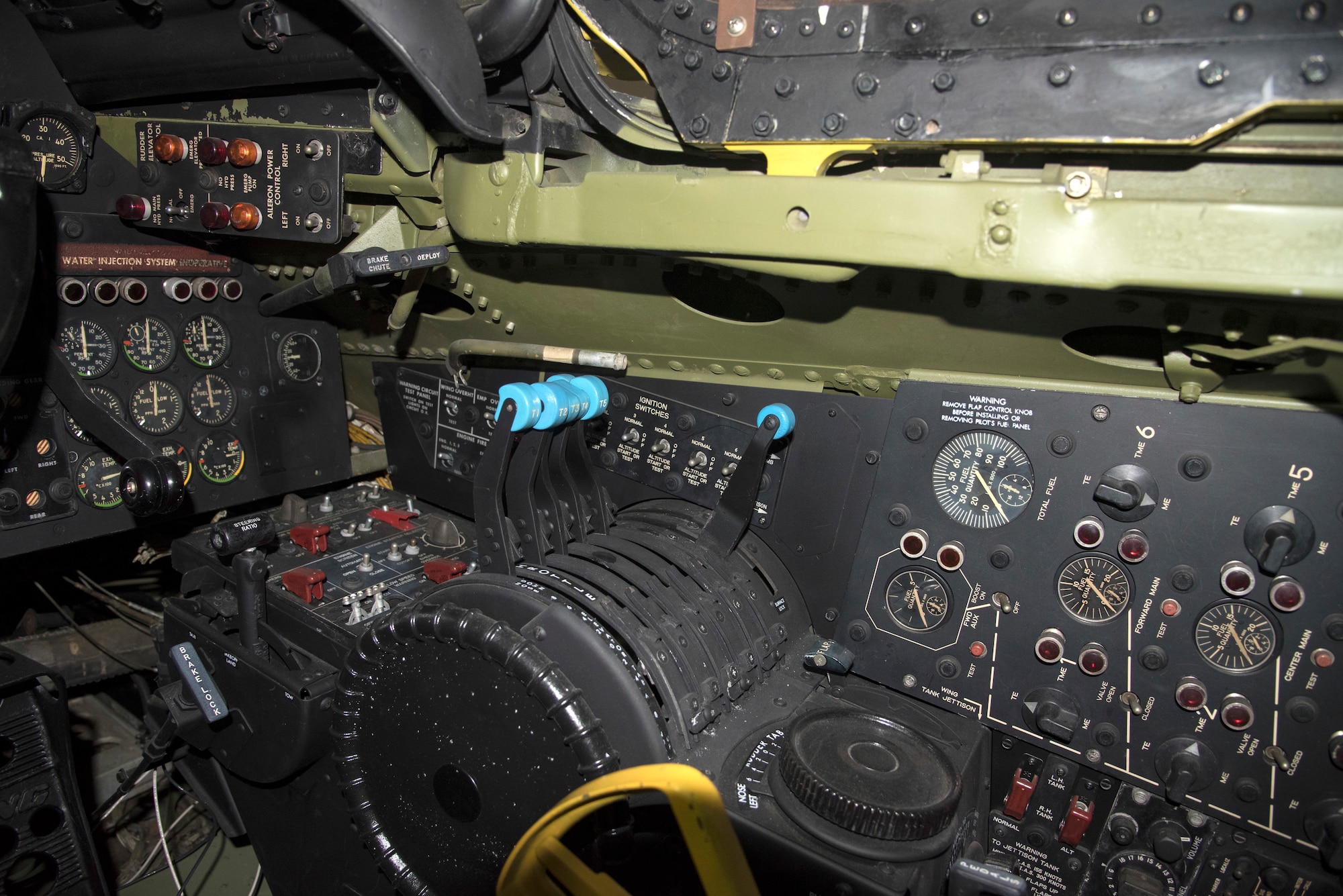 DAYTON, Ohio -- Boeing RB-47H Stratojet pilot controls at the National Museum of the United States Air Force. (U.S. Air Force photo by Ken LaRock)