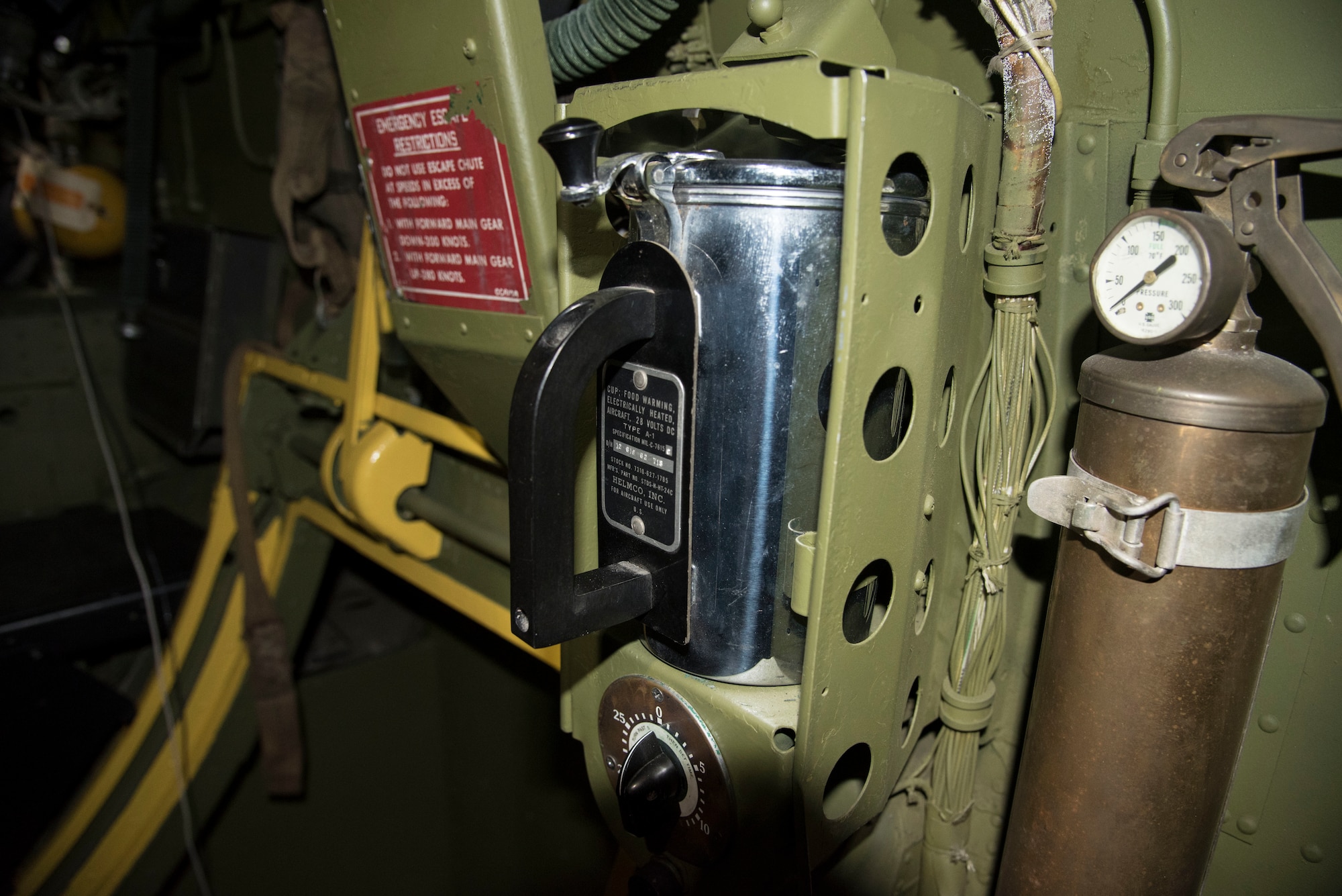 DAYTON, Ohio -- Boeing RB-47H Stratojet food warming device at the National Museum of the United States Air Force. (U.S. Air Force photo by Ken LaRock)