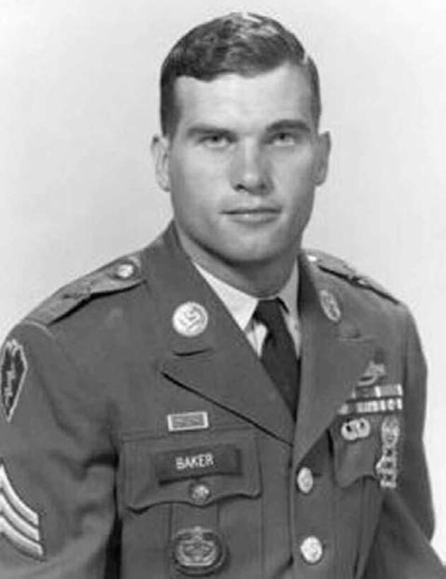 Sgt. John F. Baker Jr. posing in uniform.