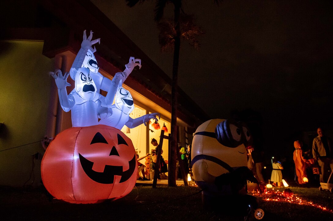 Team Kadena welcomed over 200 local community members and participated in trick-or-treating with them