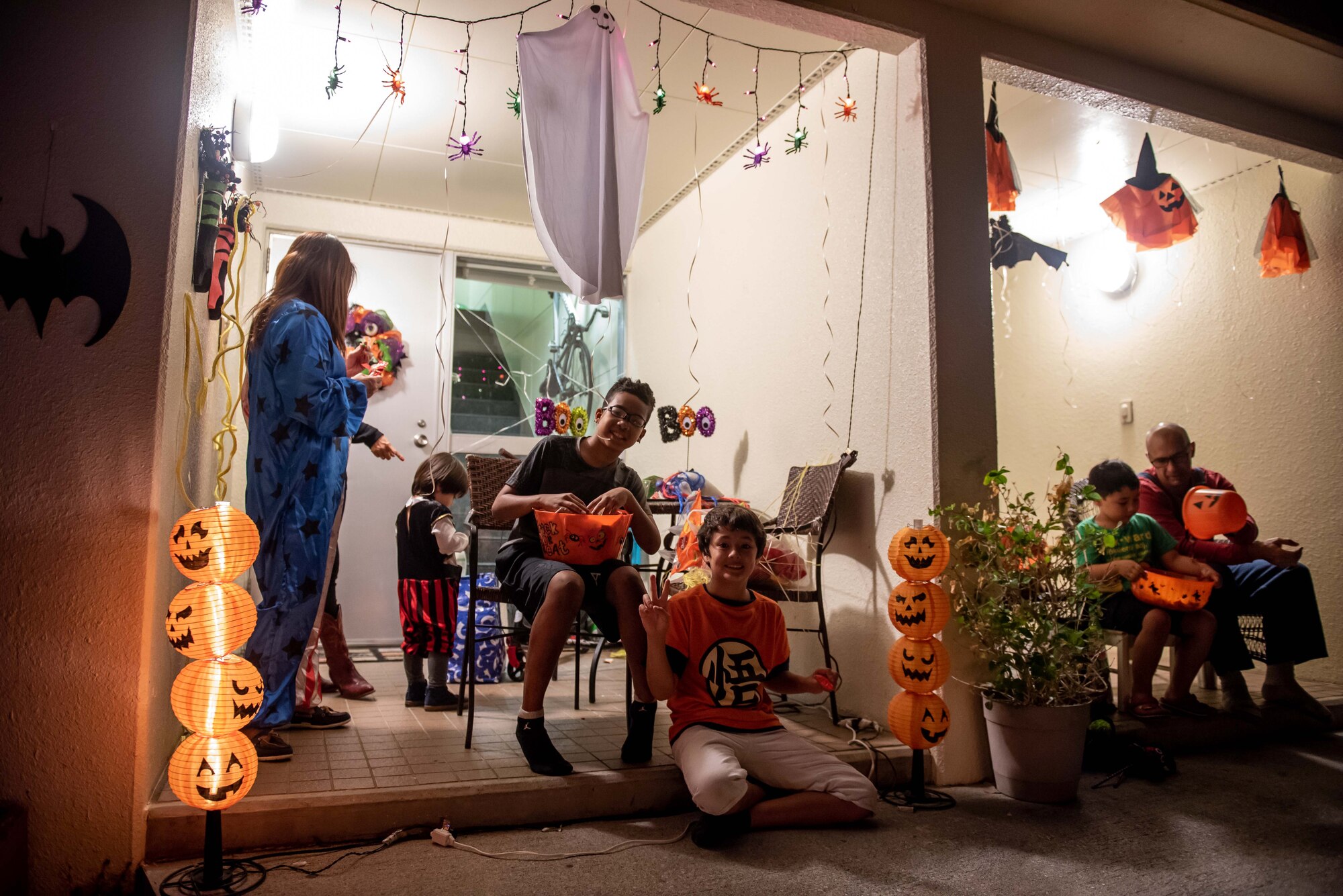 Team Kadena welcomed over 200 local community members and participated in trick-or-treating with them