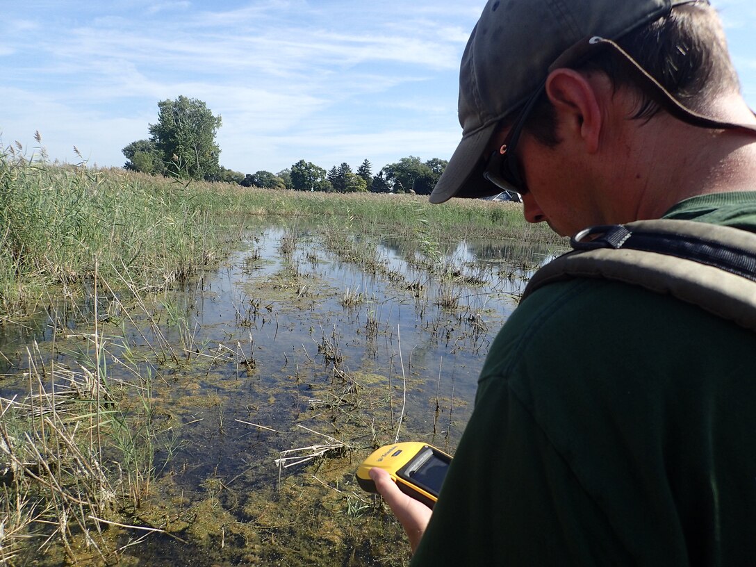 U. S. Army Corps of Engineers Buffalo District Biologists, Eric Hannes, Christine Cardus, and Kathleen Buckler along with a team of Biologists from the Ohio Environmental Protection Agency (OEPA) led by Linda Merchant-Masonbrink and Angela Adkins performed pre-construction wetland assessments on 12 acres of an existing wetland, as part of the Great Lakes Fisheries and Ecosystem Restoration (GLFER) Authority Project, October 1 and 2, 2018.