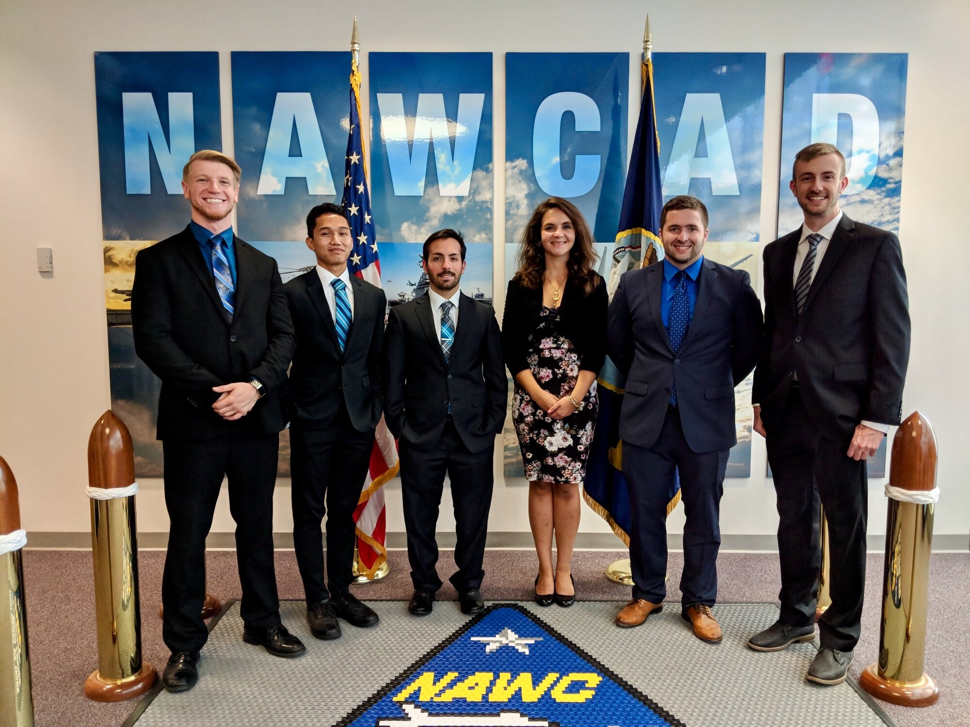 Team Collaborative Augmented Reality Maintenance Assistant (CARMA) members include (from left to right) Michael Donovan, Ric-Rey Vergara, Michael Confessore, Lauren Rowek, Bobby Samuel and Connor Hagerty. (U.S. Navy photo)