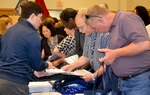 NSA Philadelphia employees talk with vendors during a health fair at DLA Troop Support, Nov. 1, 2018, in Philadelphia.