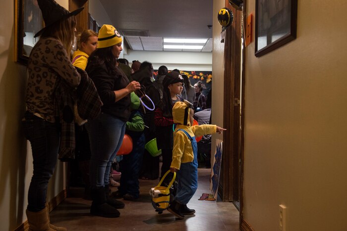 Families and base members participate in the 10th annual Fall Festival, October 31, 2018, at Altus AFB, Okla.