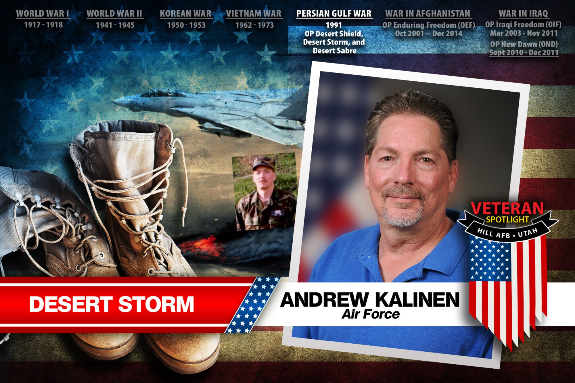 Today’s spotlight is U.S. Air Force veteran Andrew J. Kalinen.