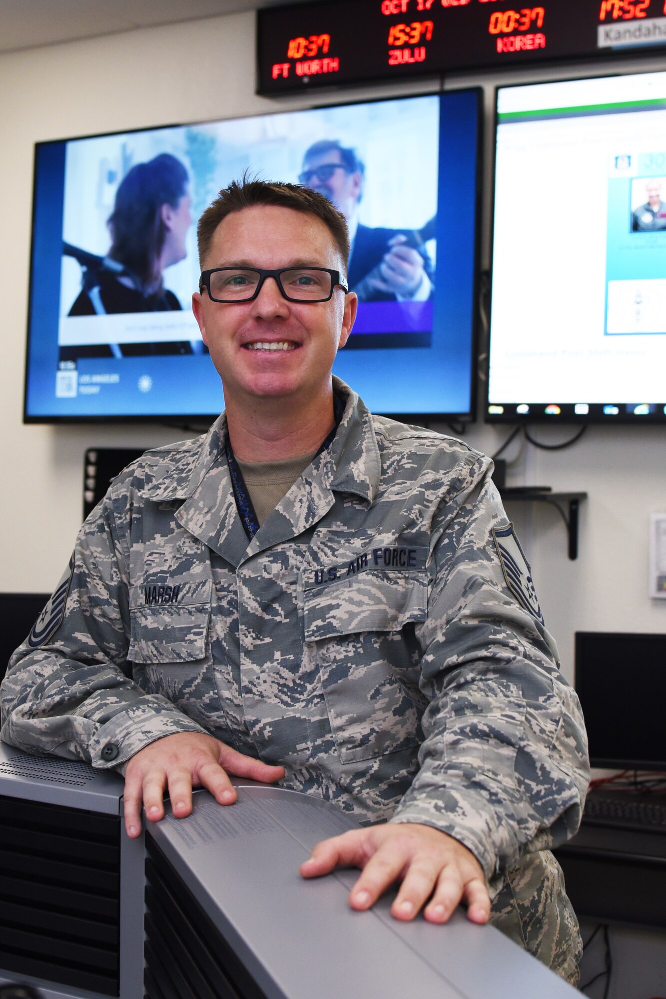 Master Sgt. Larry Marsh, a 301st Command Post Specialist and NCOIC, C2 Operations, shares why he joined the military, a personal glimpse into his childhood, and his career goals during an interview for a Spotlight feature November 2, 2018. The Spotlight series gives a behind-the-scenes look at the men and women who are the driving force of the 301st Fighter Wing.