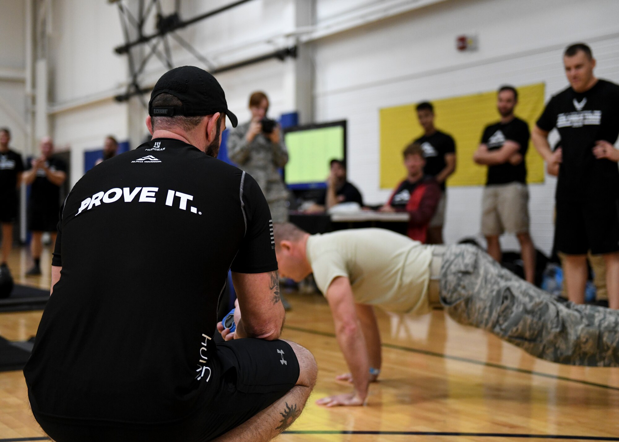 The Alpha Warrior program brings the obstacle-based fitness apparatuses to Air Force bases to host friendly competitions and inspire Airmen fitness.