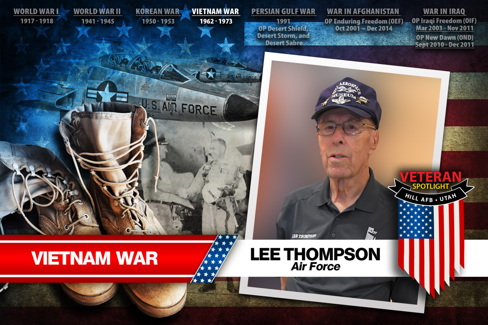 Today's spotlight is U.S. Air Force veteran Lee Thompson. (U.S. Air Force illustration by David Perry)