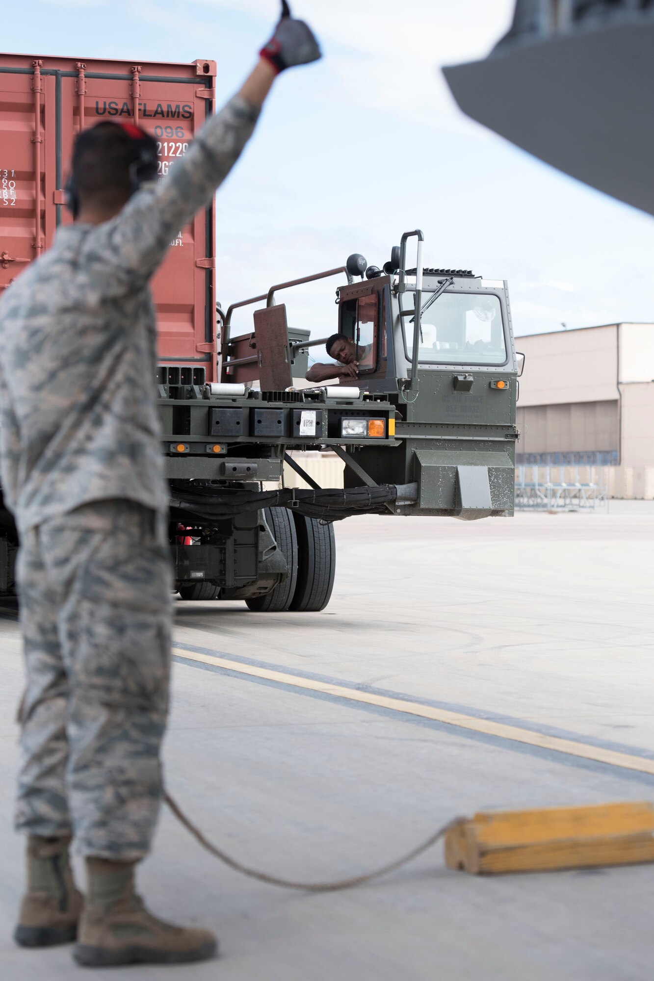 A C-17 Globemaster III operated by the 167th Airlift Wing is loaded with six generators and a Large Area Maintenance Shelter (LAMS) from the 635th Materiel Maintenance Squadron based at Holloman Air Force Base N.M., Oct. 17, 2018. The C-17 deliever the equipment to Tyndall AFB the following day with the assistance of a contingency response team from the 821st Contingency Response Group, Travis AFB, Calif. Tyndall AFB took a direct hit from Hurricane Michael, which made landfall as a category 4 storm on Oct. 10. The 635th Materiel Maintenance Group is the Air Force’s only organic Basic Expeditionary Airfield Resources (BEAR) unit. The Group is responsible for the storage, inspection, repair, deployment, and accountability of BEAR assets belonging to Air Force Materiel Command and Air Combat Command. (U.S. Air National Guard photo by Senior Master Sgt. Emily Beightol-Deyerle)