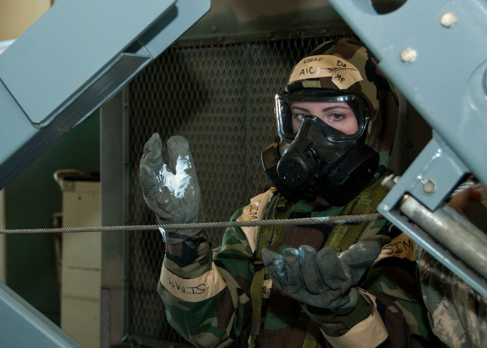Members of the 104th Fighter Wing participated in a Phase II exercise Nov. 4, 2018, at Barnes Air National Guard Base, Westfield, Massachusetts. The exercise allows Airmen to demonstrate the use of life-saving skills during realistic scenarios that enhance combat readiness.