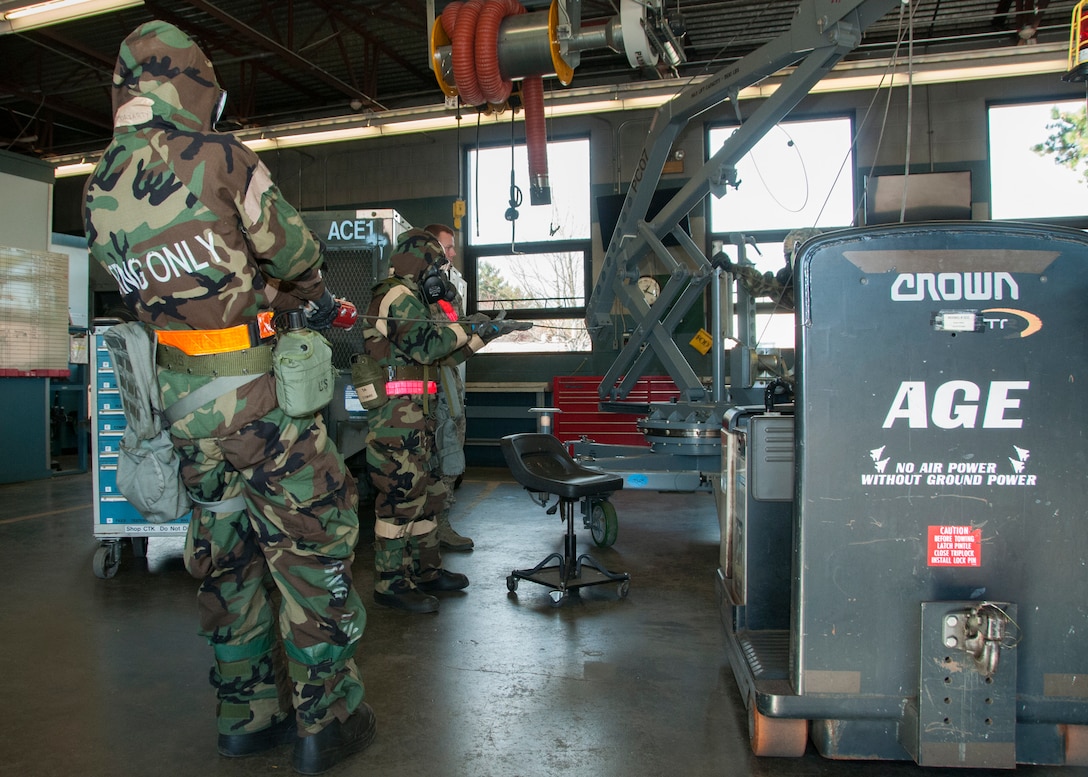 Members of the 104th Fighter Wing participated in a Phase II exercise Nov. 4, 2018, at Barnes Air National Guard Base, Westfield, Massachusetts. The exercise allows Airmen to demonstrate the use of life-saving skills during realistic scenarios that enhance combat readiness