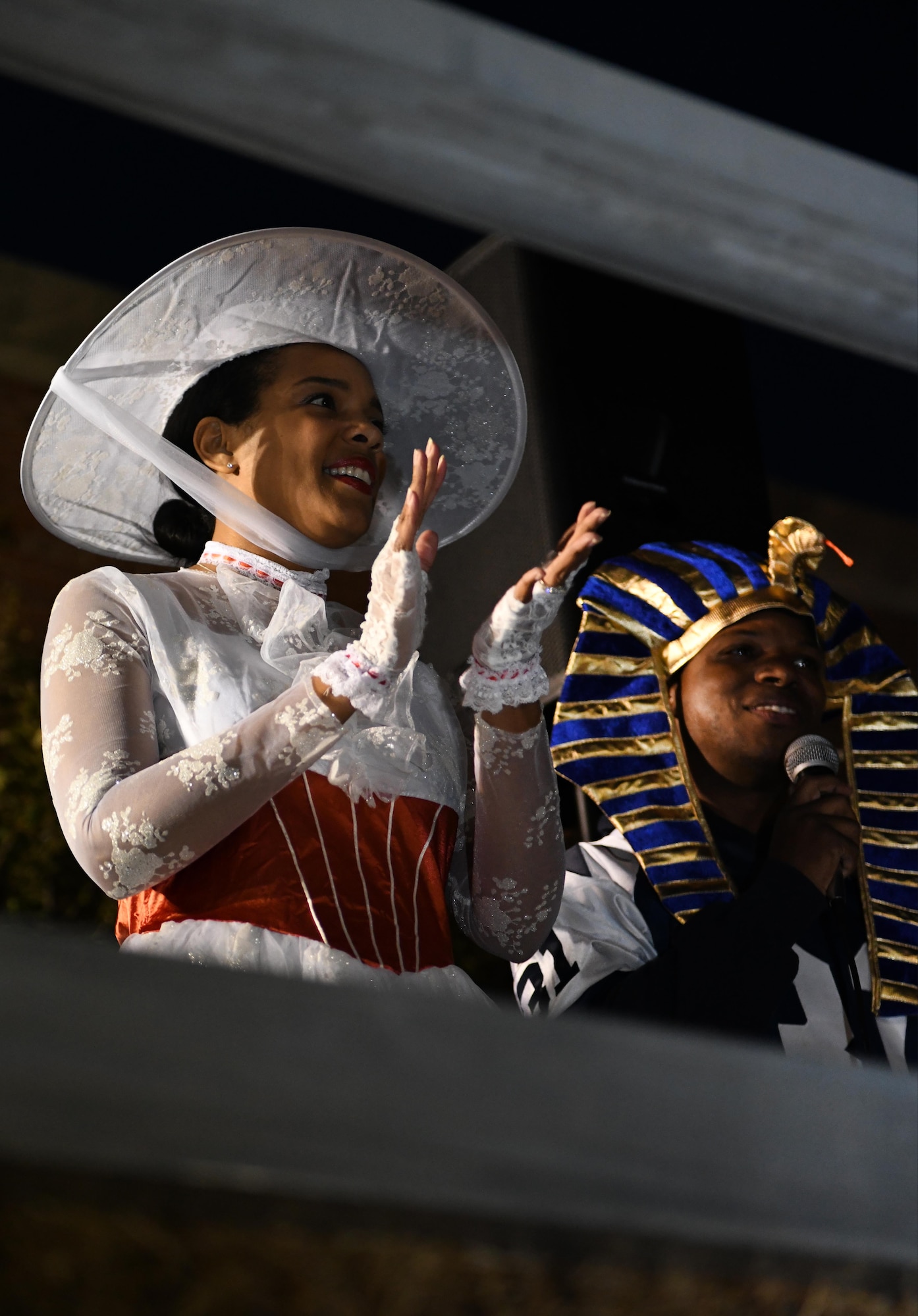 Tonya Wright Judges a costume contest