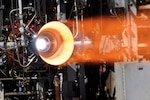 NASA successfully hot-fire tested 3D printed copper combustion chamber liner with E-Beam Free Form Fabrication manufactured nickel-alloy jacket, March 2, 2018 (NASA/Marshall Space Flight Center/David Olive)