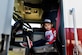 A child sits in a fire truck, Nov. 3, 2018, at Joint Base Charleston, S.C.