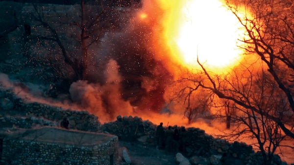 In January this year, Afghan Special Security Forces destroy former ISIS–K fighting positions and weapon caches in Nangarhar Province. (U.S. Army/Jacob Krone)