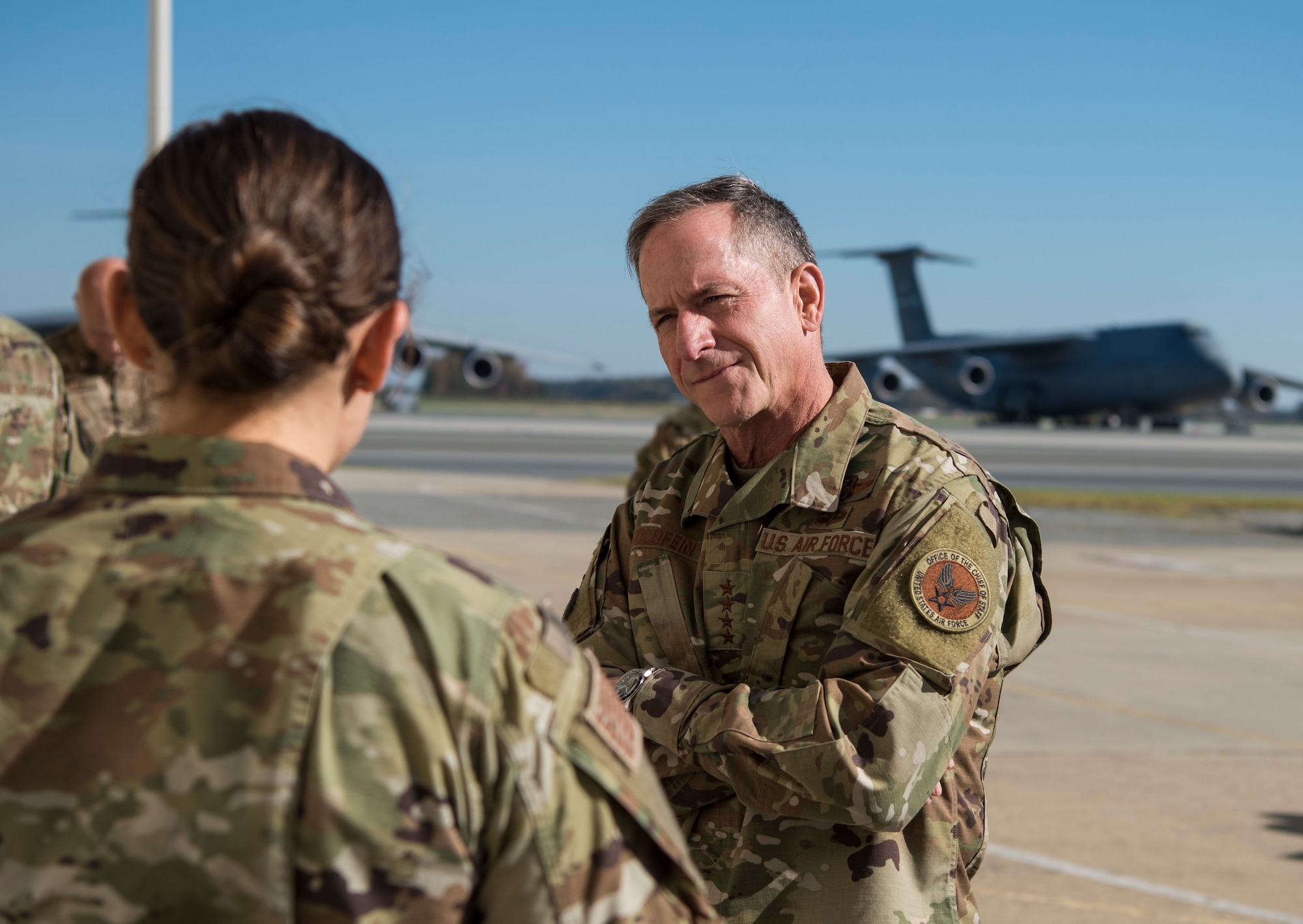 Goldfein is the 21st CSAF and focuses on revitalizing squadrons, strengthening joint leaders and teams, and advancing multi-domain, multi-functional command and control.