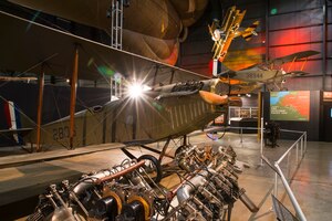 DAYTON, Ohio -- Curtiss JN-4D Jenny on display in the Early Years Gallery at the National Museum of the United States Air Force. (U.S. Air Force photo by Ken LaRock)